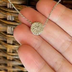 NY druzy style pendant necklace rose gold